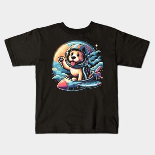 Rocket Dog: An Adventure in Interstellar Woofs Kids T-Shirt